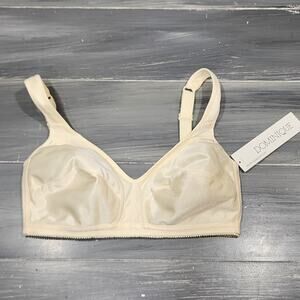 Dominique Isabelle Everyday Wire-Free‎ Cotton Lined Bra 34B Champagne